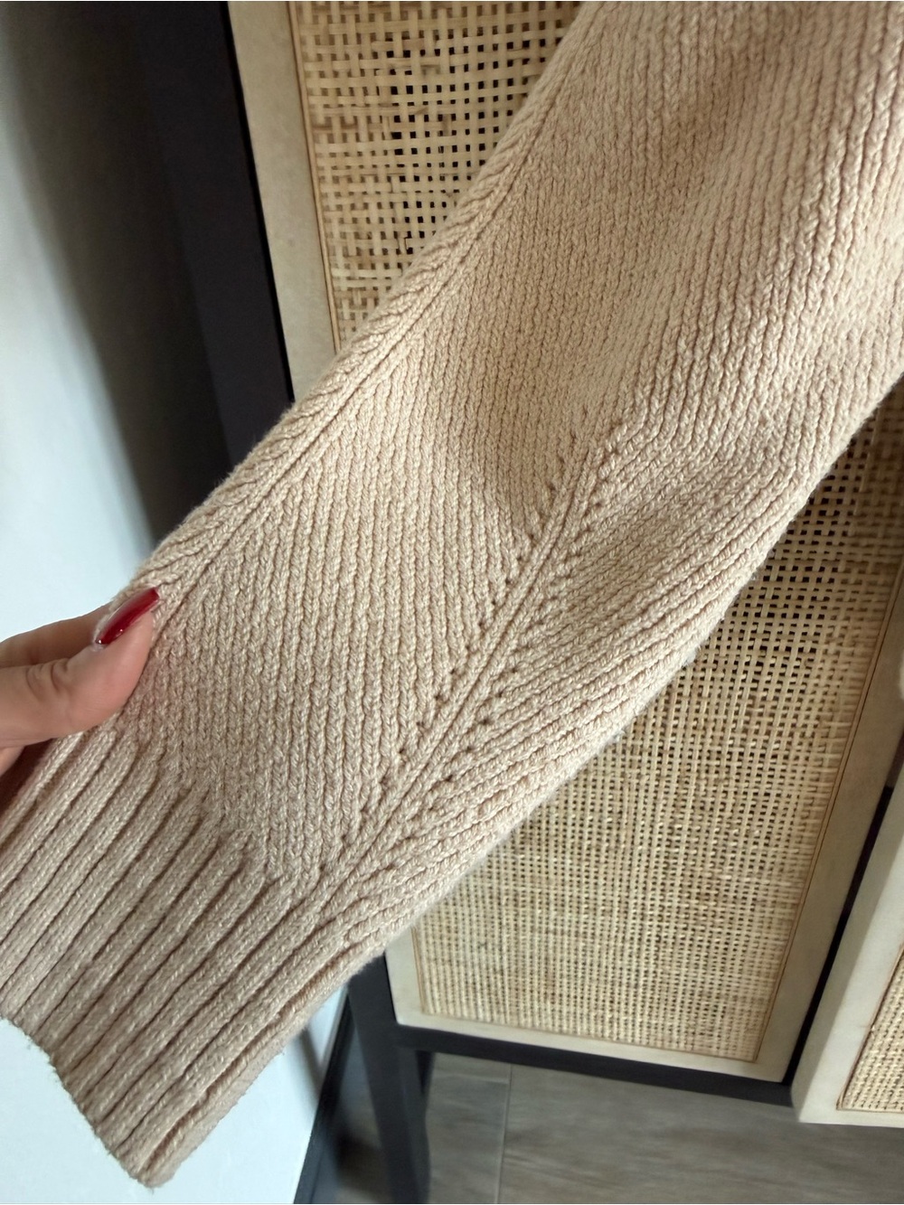 Evereve Neutral Cream Zip Knit Jacket - Picture 4 of 11